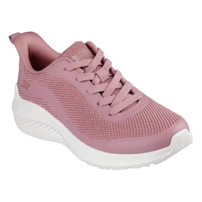 (3 UK, Rose) Skechers Womens/Ladies Bobs Squad Waves Still Wading Trainers