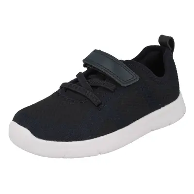 (UK Infant, Navy (Blue)) Childrens Boys Girls Clarks Casual Trainers Ath Flux T - F Fit