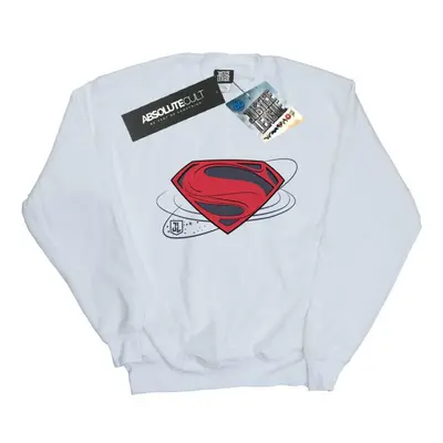 (XL, White) DC Comics Mens Justice League Movie Superman Logo Sweatshirt