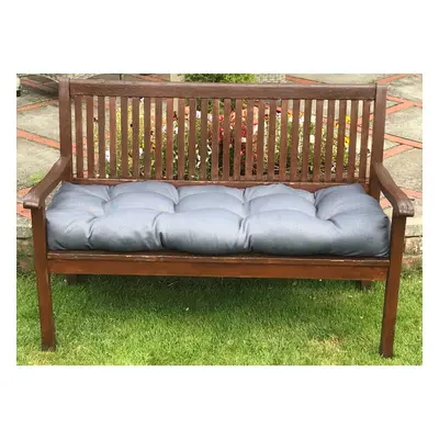 (5ft (152cm x 46cm), Grey) GARDEN BENCH CUSHION, PLUMP FILLED For Comfort