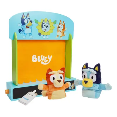 BLUEY - Puppet Theater - Colorful Wooden Play Set with Theater and Puppets - FSC-Certified Mater