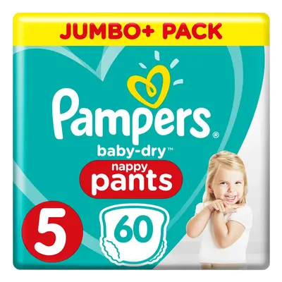 Pampers Baby-Dry Nappy Pants Size 5, Nappy Pants