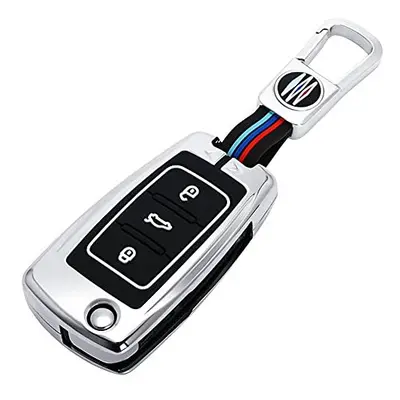 Happyit Zinc Alloy Car Key Case Cover fit for Volkswagen VW Bora Beetle Polo Passat B5 B6 MK5 Je