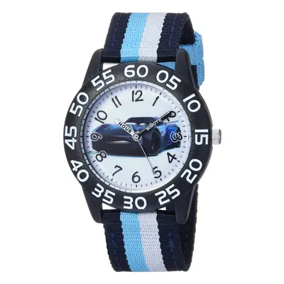 Disney Cars Kids' Plastic Time Teacher Analog Quartz Nylon Strap Watch