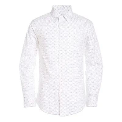 Calvin Klein Boys' Long Sleeve Patterned Dress Shirt Button-down Styl