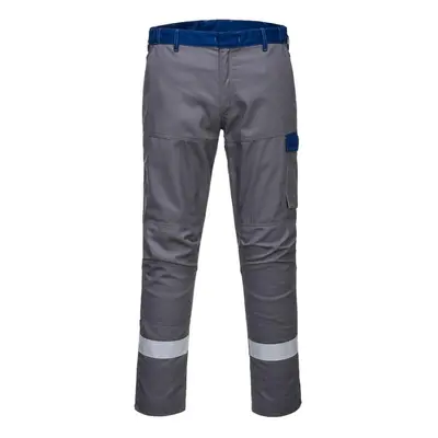 (30R 30, Grey) Portwest Mens Bizflame Ultra Two Tone Work Trousers