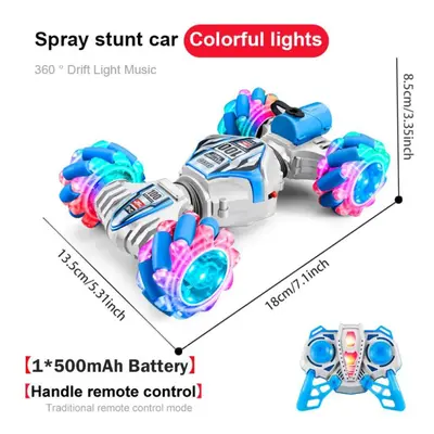 (as the picture, SL BU singel control) 1/20 4wd Rc Stunt Car Watch Gestures Induction Rotating D