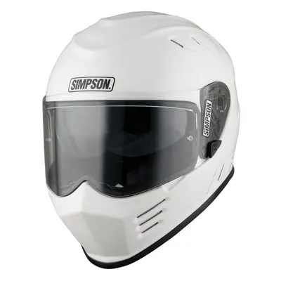 (S) Simpson Venom Solid ECE 22.06 Full Face Helmet Gloss White