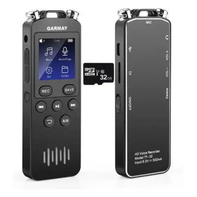 Chronus Digital Voice Recorder Upgraded 16GB 1536KBPS Recording Capacity 32H Battery Time with P