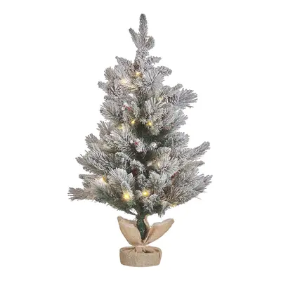 Frosted Christmas Tree Pre-Lit in Jute Bag cm Green MALIGNE