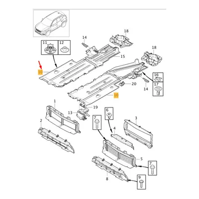 VOLVO XC40 Right Side Underbody Cover Panel NEW GENUINE