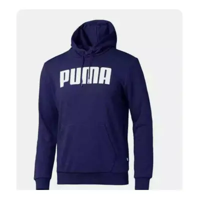 Puma Mens Hooded Sweatshirt Navy Hoodie Essential Big Logo Size