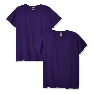 gildan Womens Heavy cotton Adult T-Shirt, 2-Pack, Purple, 2X-Large