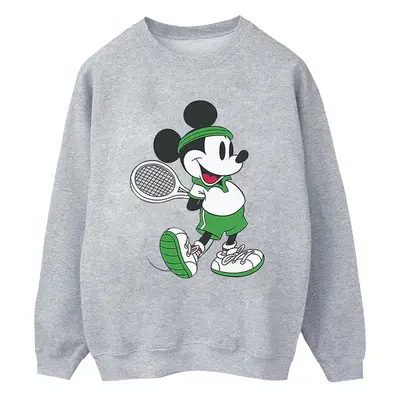 (L, Sports Grey) Disney Womens/Ladies Mickey Mouse Tennis Sweatshirt