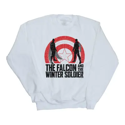 (M, White) Marvel Womens/Ladies The Falcon And The Winter Soldier Shield Silhouettes Sweatshirt