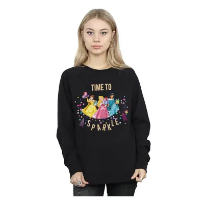 (L, Black) Disney Womens/Ladies Princess Time To Sparkle Sweatshirt