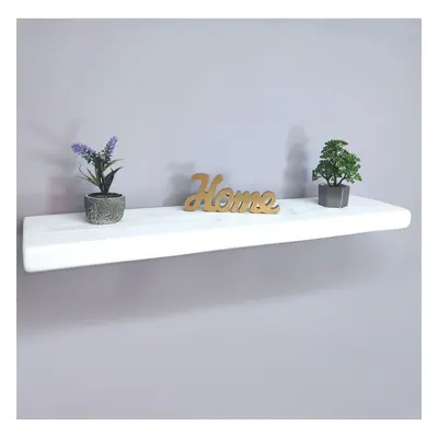 (120cm) Handmade Wooden Rustic Floating Shelf 225mm White