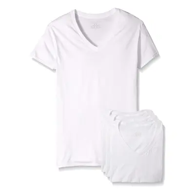 Fruit of the Loom Men's Premium V-Neck Tee (Pack of 4) White Medium