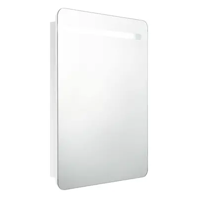 (shining white) vidaXL LED Bathroom Mirror Cabinet Washroom Wall Cabinet Storage Vanity Unit