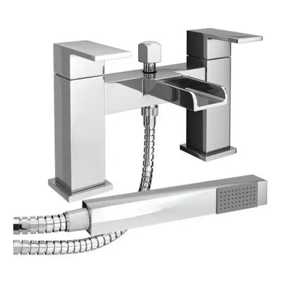 Waterfall Bath Shower Mixer Tap Modern Chrome with Shower Handset