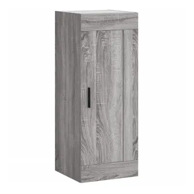 (grey sonoma) vidaXL Wall Mounted Cabinet Storage Cabinet Side Cabinet White Engineered Wood