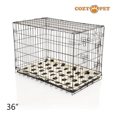 Dog Cage 36'' by Cozy Pet Puppy Crate Pen Inc Vet Bed DCP36B + VB36C