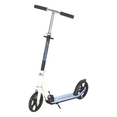 HOMCOM Kick Scooter Commuter Adjustable Height Wheels Foldable Aluminium White