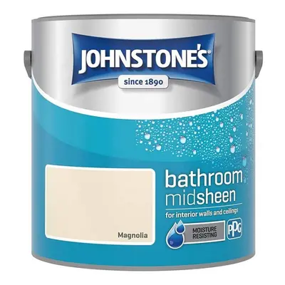 Johnstones Bathroom Mid Sheen Wall Ceiling Emulsion Paint 2.5l Magnolia