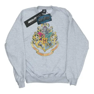 (L, Sports Grey) Harry Potter Mens Hogwarts Crest Cotton Sweatshirt