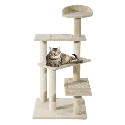 PawHut Cat Tree Scratcher, Climbing Post, Kitten Pets Scratching Furniture Tower