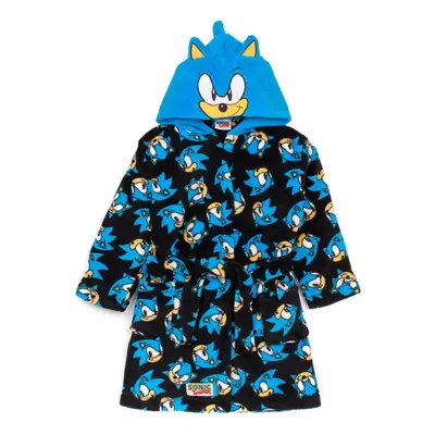 (7-8 Years, Black/Blue) Sonic The Hedgehog Childrens/Kids Dressing Gown