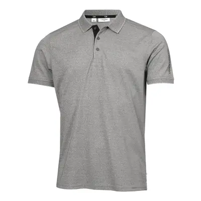 (S, Grey Marl) Calvin Klein Mens Club Golf Lightweight Breathable Wicking Polo Shirt