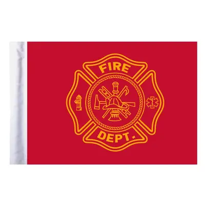 Pro Pad Firefighter Motorcycle Flag by 9-Inch