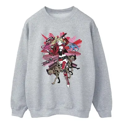 (XL, Sports Grey) DC Comics Womens/Ladies Harley Quinn Hyenas Sweatshirt