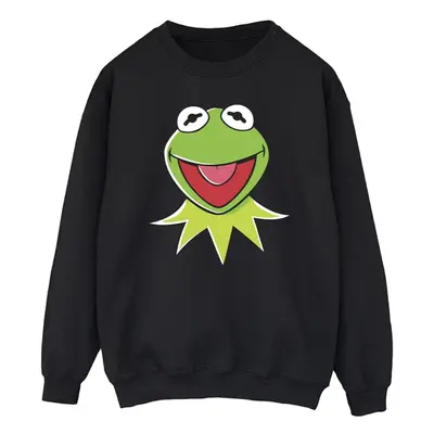 (L, Black) Disney Mens Muppets Kermit Head Sweatshirt