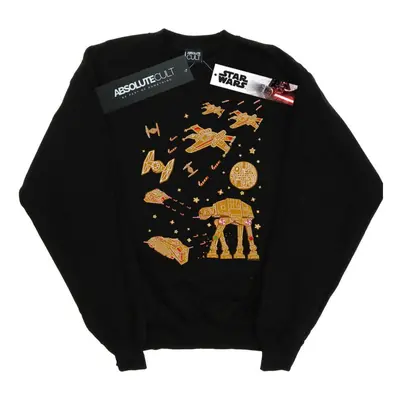 (XL, Black) Star Wars Mens Gingerbread Battle Sweatshirt