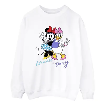 (M, White) Disney Womens/Ladies Minnie Mouse And Daisy Sweatshirt