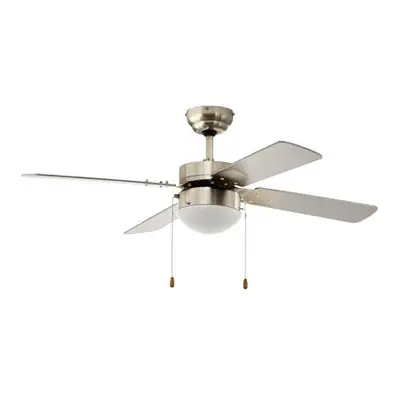 EGLO Ceiling Fan Gelsina, Blade Ventilator with Pull Chain, with Lighting and Summer Winter Oper