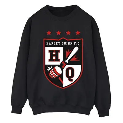 (M, Black) Justice League Womens/Ladies Harley Quinn FC Pocket Sweatshirt