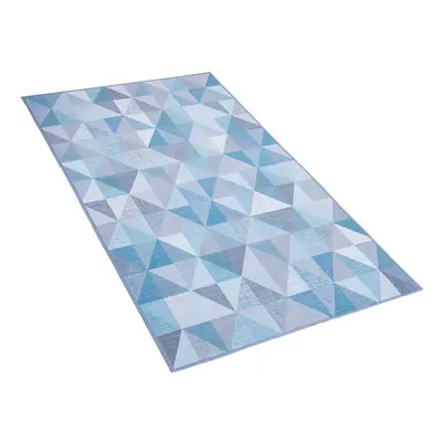 Area Rug x cm Grey with Blue KARTEPE