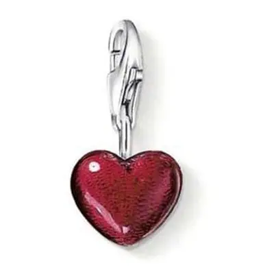 Thomas Sabo Women-Charm Pendant Heart Charm Club Sterling silver red 0794-007-10