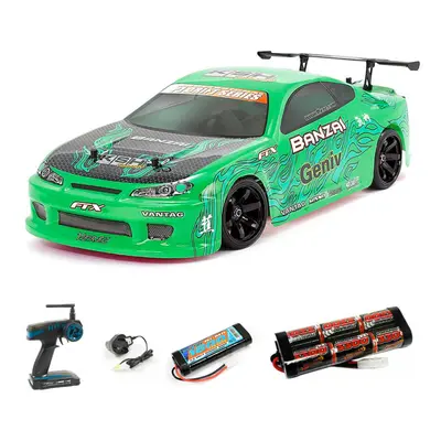 FTX Banzai RC Green Drift Car Radio/Remote Controlled Car Bundle w/Battery