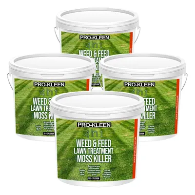 (4) Pro-Kleen 4-in-1 Lawn Feed Weed & Moss Killer 2.5kg