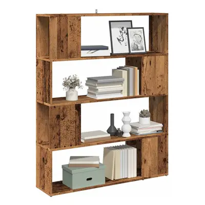 vidaXL Book Cabinet/Room Divider Old Wood 100x24x124.5 cm