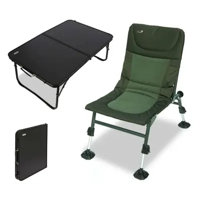 NGT Nomadic Chair Large Adjustable Mud Feet & Bivvy Table Carp Coarse Fishing