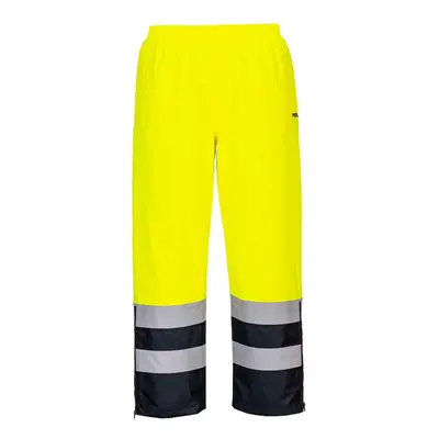 (M R, Yellow/Navy) Portwest Mens Hi-Vis Winter Trousers