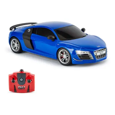 CMJ Cars Audi R8 GT Officially Licensed Remote Control Car 1:18 Scale Working Lights 2.4Ghz (Blu