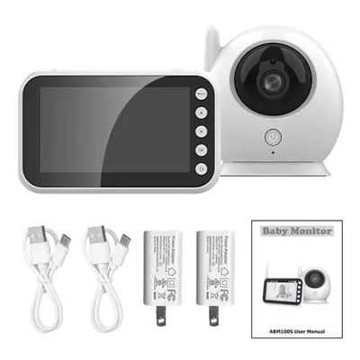 (white, US Plug) 2.4ghz Fhss Monitor With Camera 720p 4.3 Inch Lcd Screen Video Camera Way Audio