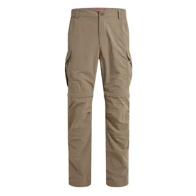 (38R, Pebble) Craghoppers Mens NosiLife III Convertible Cargo Trousers