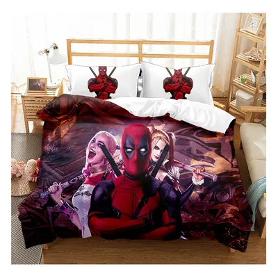 (Style 07, King) Deadpool Single Double King Duvet Cover Cartoon